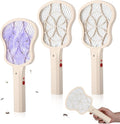 3 Pack Electric Fly Swatter Racket 3000v Bug Zapper Racket Mini Handheld Fly Swatter Mosquito Zapper with 2-Layer Safety Mesh Zappers for Indoor Outdoor Home Vehicle Placement Camping