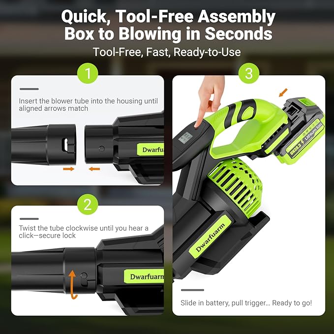 Cordless Leaf Blower with 715 CFM 35000 RPM Brushless Motor Lightweight Electric Blower with LCD &amp 3-Speed Modes Battery Powered with 2×4.0Ah Batteries &amp Charger for Lawn Care Yard Patio