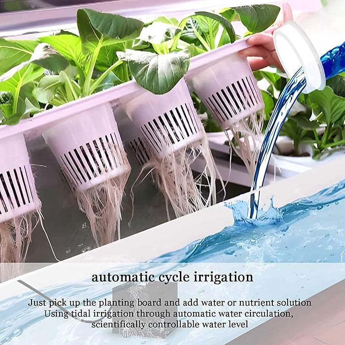 Indoor Garden Hydroponic Growing System 48/64/90/120 Holes Hydroponics Tower Set with LED Grow LightHydroponic Vertical Tower Self-Watering Growing System for Planting Vegetables120hole