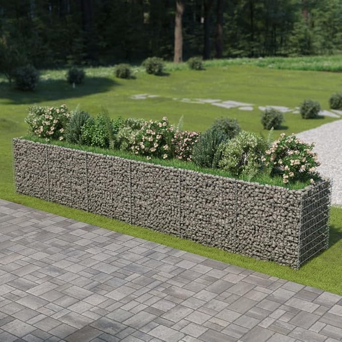 YAFF Gabion Raised Bed-HexagonalOutdoor Landscape for GardenBackyardPatioBalcony212.6x35.4x39.4