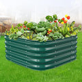 Galvanized Raised Garden Bed 2.3x2.3x1.5ft Garden Planter Bed Outdoor Heavy Duty Rustproof Steel Raised Bed Kit for Gardening Vegetables Fruits Flowers Grow Green