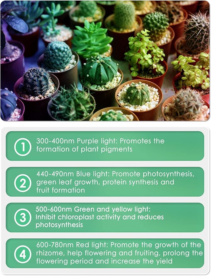 Garden Elements 4-Head Full-Spectrum LED Grow Light for Indoor Plants – Adjustable Timer Stepless Dimming Replaceable Bulbs – Ideal for Herbs Seedlings Vegetables &amp Flowers
