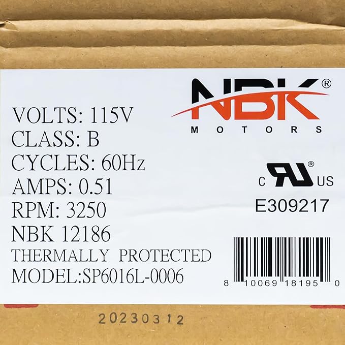 Blower Motor Draft Inducer 115V
