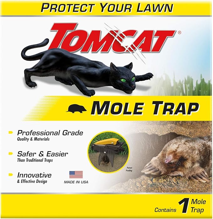 Tomcat Mole Trap Innovative and Effective Mole Remover Trap Kills Without Drawing Blood Reusable and Hands-Free 1 Trap