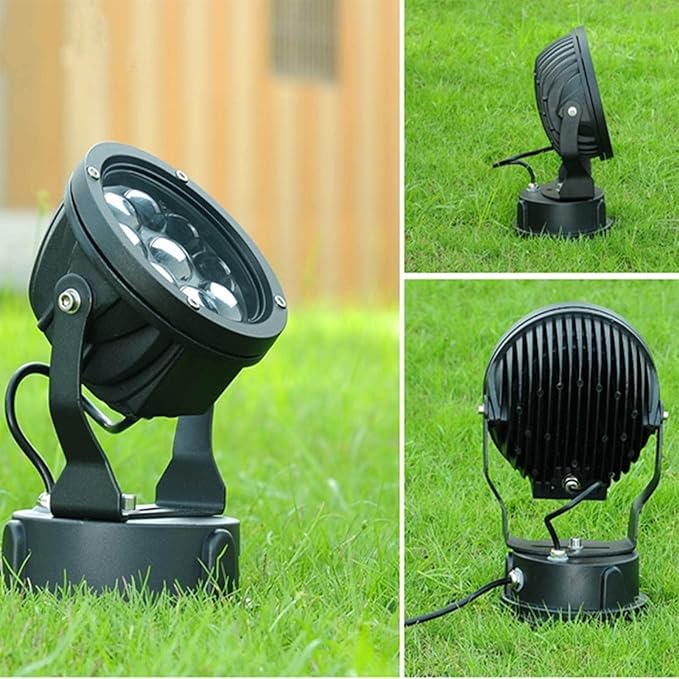 LED Beam Spotlight Round Outdoor LED Spotlights Decorative Waterproof Lamp Adjustable Angle Landscape LightsBlue-36W(AC)
