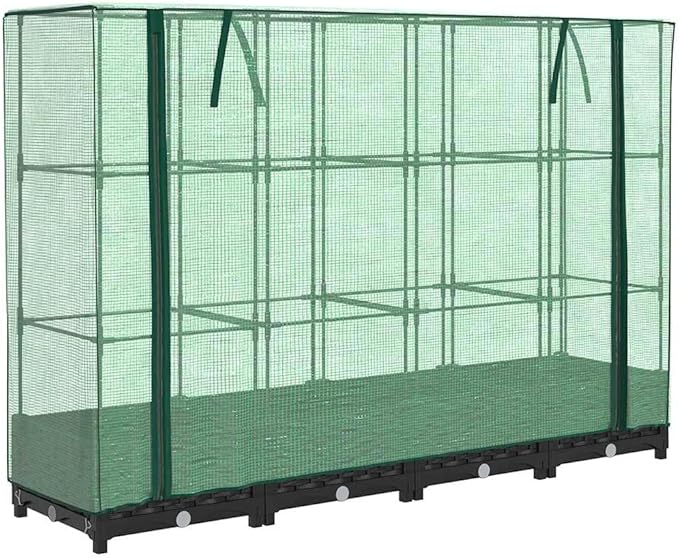 YAFF Raised Bed Black Green Polypropylene Polyethylene Iron LargeLawn &amp GardenGardeningPots &amp Planters4015812