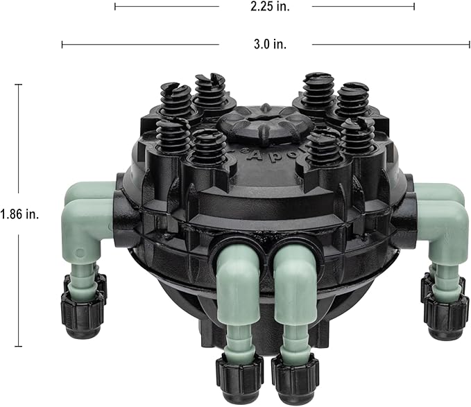 10-Pack Orbit 8-Port Manifold with Adjustable Flow for Irrigation