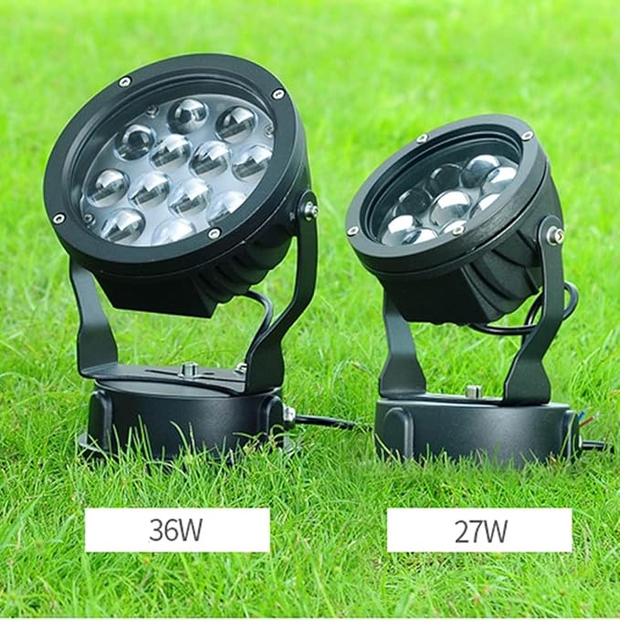 LED Beam Spotlight Round Outdoor LED Spotlights Decorative Waterproof Lamp Adjustable Angle Landscape LightsBlue-36W(AC)