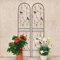 Sturdy Metal Garden Trellis for Climbing Plants – Rust-Resistant Outdoor Flower Support with Decorative Dragonfly Design (2 Pack-H86'')
