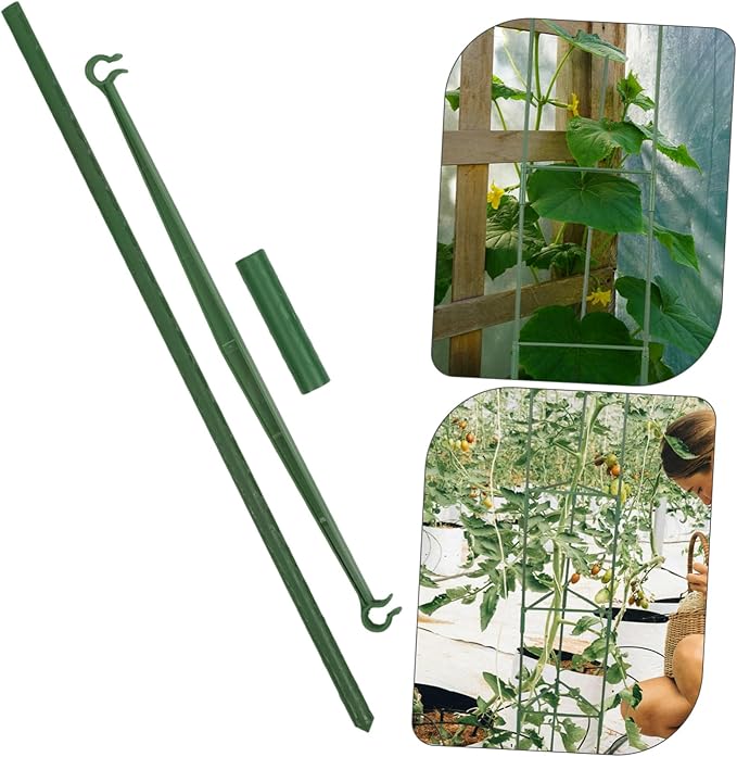 BESPORTBLE 3Sets Plant Trellis for Climbing Plants Durable Support Rack for Tomatoes Flowers and Vegetables for Patio Lawn and Garden Use Includes Connectors and Clips