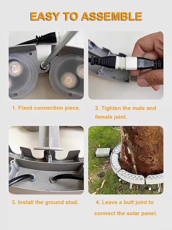 Outdoor Landscape SpotlightsSolar Lights Led Low Voltage Landscape Tree Ring Lights Garden Solar Lightsfor Patio