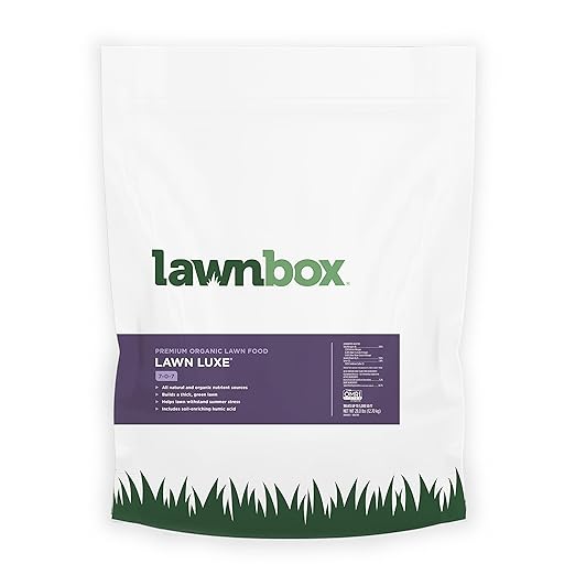 Lawn Luxe 7-0-7 100% Organic Summer Grass Fertilizer 28 lb Bag Covers 5000 sq ft…