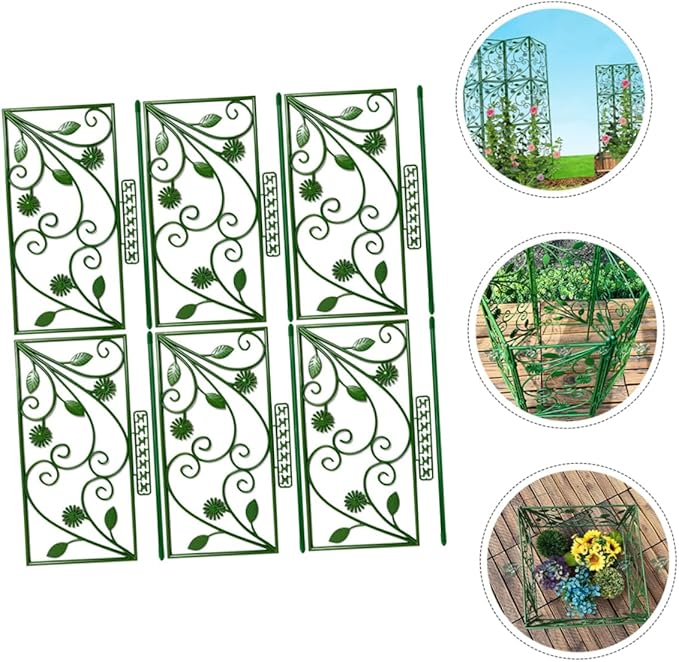 6pcs Climbing Flower Stand Screen Sturdy Material for Indoor Garden Trellis