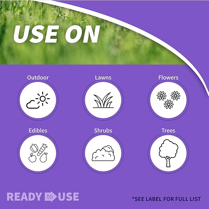 Bonide Eight Insect Control Garden &amp Home 128 oz Ready-to-Use with Sprayer Insecticide for Outdoors Kills Beetles Aphids Ants