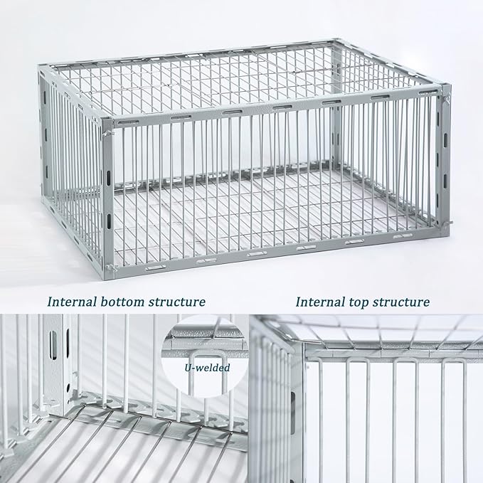 Pigeon Trap with Escape-Proof DesignPigeon Cage with One-Way EntryIdeal Pigeons CoopChicken and Bird Trap CagePortable &amp Easy AssemblyUnharmful Made of High-Strength Iron with Anti-Rust Paint