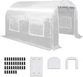 YardGrow Half-Transparent Greenhouse Cover Replacement Greenhouse Replacement Cover ONLY Frame NOT Included (10x7x6 FT)