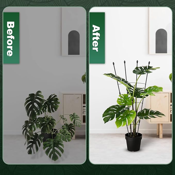 2Pack Garden Trellis for Climbing Plants Outdoor &amp Indoor 47in Obelisk Trellis and Tomato cage 2 Shapes Rustproof Plant Support Indoor Plants Trellis for Potted Plants with 10pcs Colorful Butterf