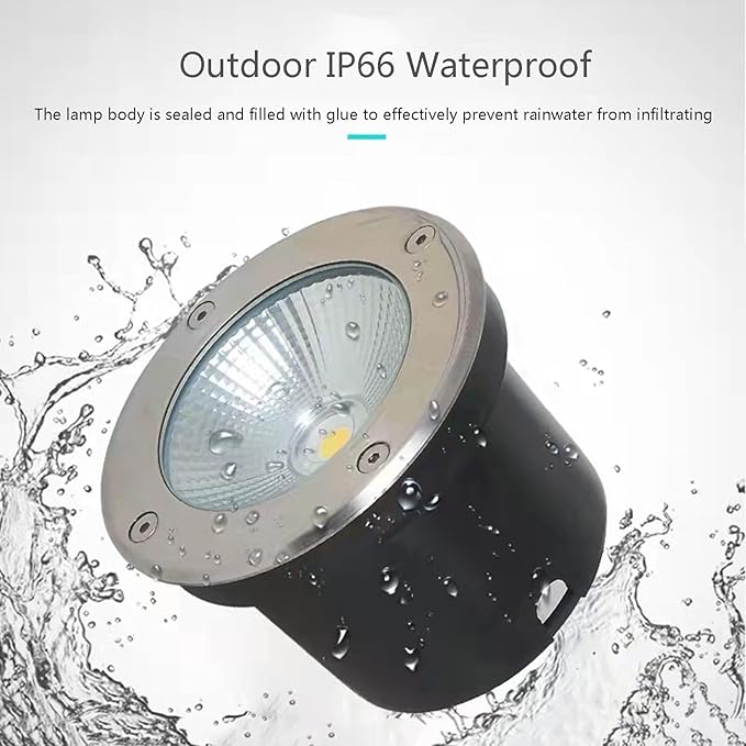 Spotlight Led Beam Light - Embedded Outdoor Led Spot Lights AC 111-240V Underground Lights IP65 Waterproof Landscape Garden Lights COB Underground Spotlights Ground Spotlights(Warm Light15W(160*9