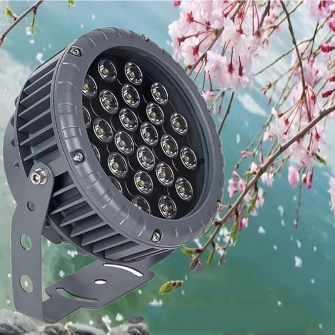 LED Outdoor Spotlight - IP65 Waterproof Rotating Tree Spotlight Ideal for Yard Lawn Engineering Pathway and Landscape Lighting