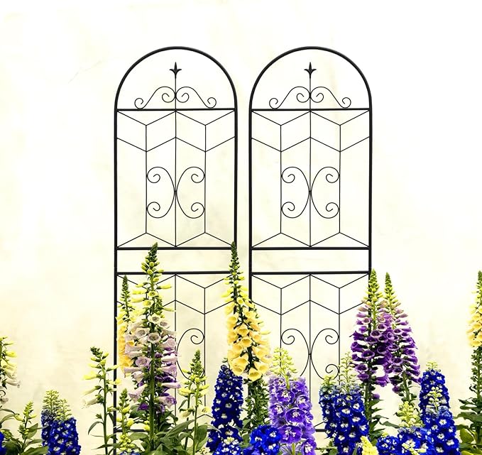 4 Pack Rustproof Metal Garden Trellis 71 x 19.7 for Climbing Plants and Outdoor Decor
