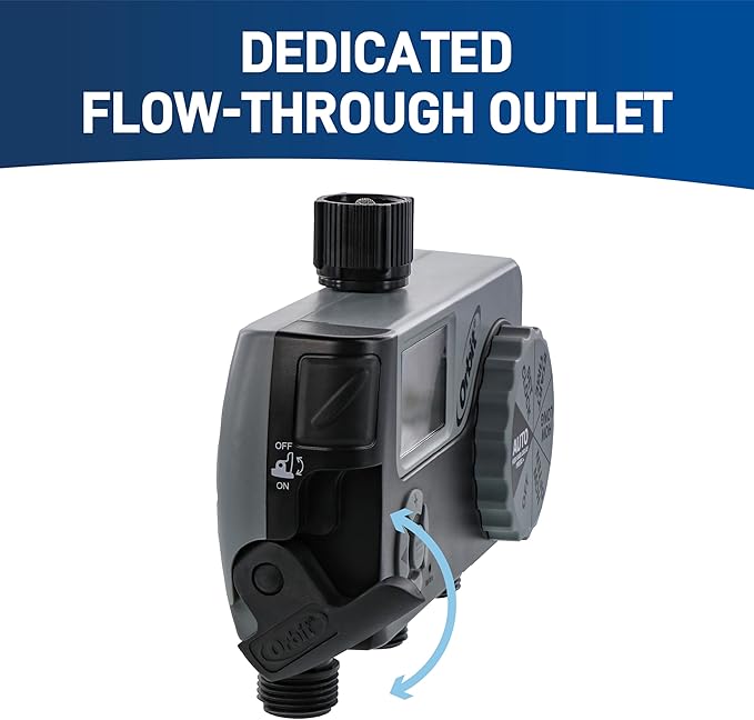 Orbit 56233D 3-Outlet Digital Watering Timer 3 valves Black and Gray