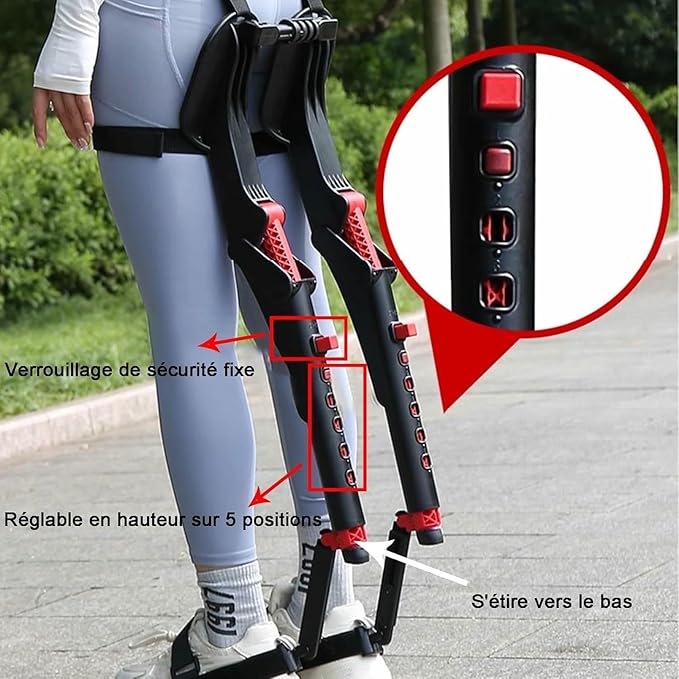 Exoskeleton Seat Adjustable Chairless Invisible Chair Invisible Chair Human Wearable Seat 5 Gear Adjustable Heights
