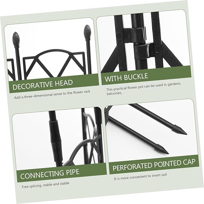 Metal Garden Trellis Climbing Plant Support Rack for Vines Roses Peas Sturdy Outdoor Patio Plant Growth Support Frame for Lawn Courtyard Gardening