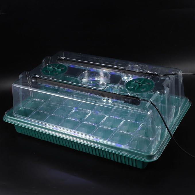 Milisten 2sets Plant Germination Kit Grow Light Cavity Trays for Indoor Gardening Timed Lighting and Capacity for Growth