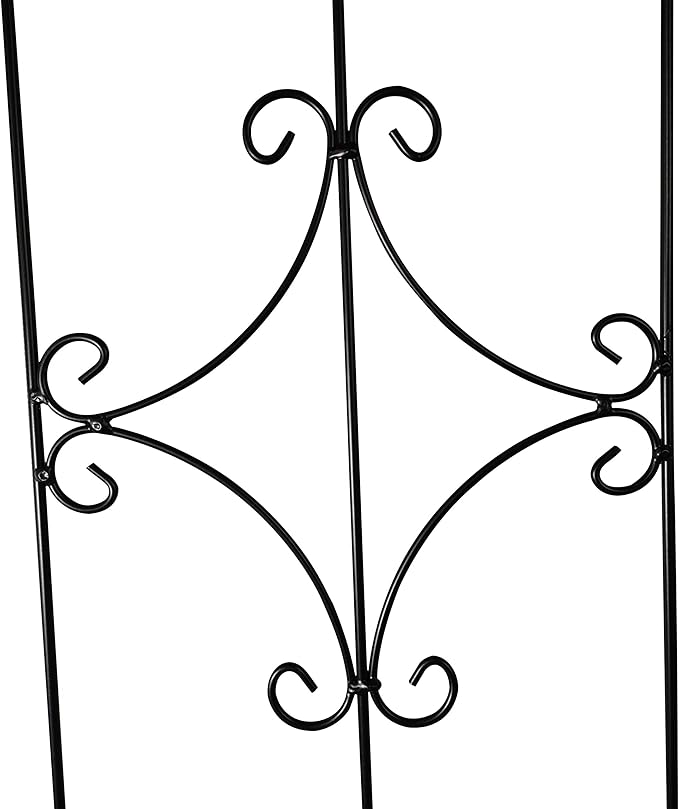OUTOUR Larger Garden Trellis Plant Support Wire Lattice Grid Panel Stake Fence 70x20 for Climbing Plants Potted Vines Vegetables Vining Flowers Ivy Roses Clematis Lawn Backyard Patio Black