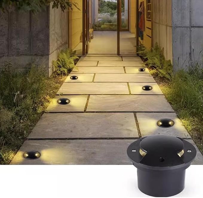 LED Underground Spotlight - IP66 Waterproof Garden Lights 2-Sided Illumination AC85-265V Available in Green (9W) and Purple (3W)