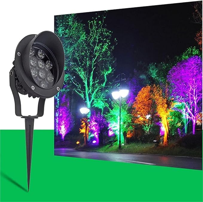 Garden Lights LED Adjustable Lawn Spotlights Used for Landscape Lawns and Outdoor Courtyards(Ground Type - Yellow Light)