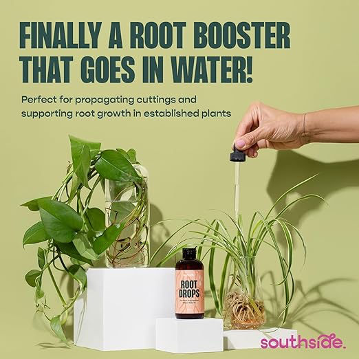 Root Drops - Liquid Rooting Vitamins | Fast Propagation Stronger Roots Less Shock | Works in Water Soil Leca Moss | for All Indoor Houseplants Like Pothos Monstera Philodendron (4 oz)