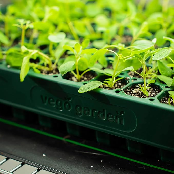 Vego garden 10 x 20 76 Cells Seed Starter Tray Stackable Seedling Starting Germination Trays for Plants Planting Vegetables Herbs Flowers 3 Sets