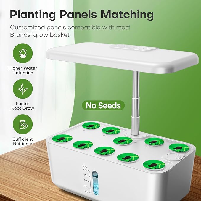 Ahopegarden Indoor Garden Hydroponics Growing System with Hydroponic Pods Kit