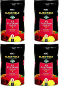 SunGro Black Gold All Purpose Potting Soil Fertilizer Mix for House Plants Vegetables Herbs and More 16 Quart Bag (4 Pack)
