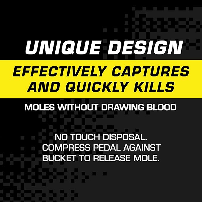 Tomcat Mole Trap Innovative and Effective Mole Remover Trap Kills Without Drawing Blood Reusable and Hands-Free 1 Trap