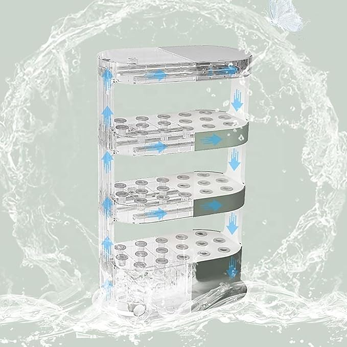 Hydroponics Tower with Remote Control Smart 3 Tier Planting Tower Hydroponics Growing System Stratified Water Circulation Full Spectrum LED Grow Lights for Herbs Fruits Vegetables