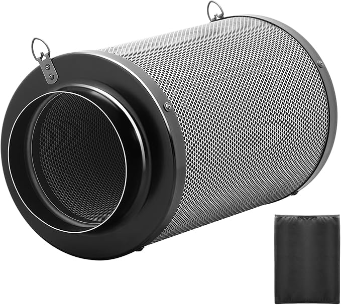iPower 6 Air Carbon Smelliness Control with Australia Virgin Charcoal Reversible Flange Pre-Filter Fit with Inline Duct Fans for Grow Tents