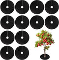 Qivine 12Pack Tree Mulch Ring 20.5 Non-Woven Tree Ring Mulch Mat Reusable Tree Weed Barrier Ring Mat Garden Weed Barrier Landscape Fabric for Weed Control Root Protection