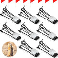 Qualirey 16 Pcs Outdoor Gopher Traps Bulk - Reusable Galvanized Gopher Trap with Red Stick Flags Weather Resistant Mole Vole Trap Killer for Farm Lawn Yard Garden (Black)