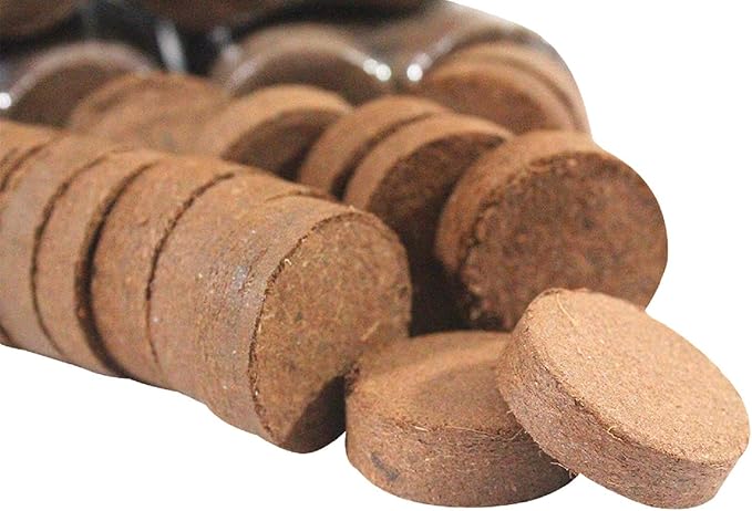 Envelor Coco Coir Seed Starting Mix Pellet for Seed Starter Tray Potting Soil for Indoor Plants Nursery Pots Flower Seeds Herbs Microgreens Succulent Soil Coco Growing Media 1.2 Inches 100 Pack