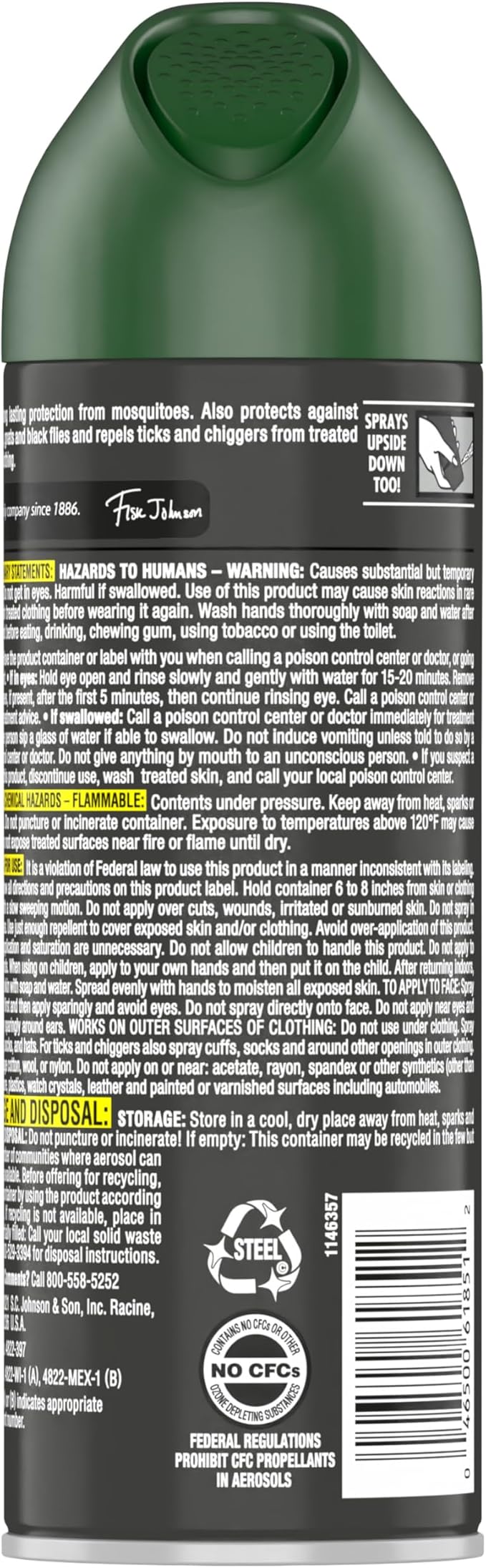 OFF! Deep Woods Sportsmen Insect Repellent Spray for Hunting Camping and Fishing 6 Ounce (Pack of 8)