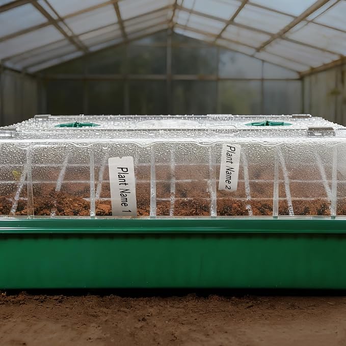 120-Cell Self-Watering Seed Starter Tray with Grow Light2 Sets of 60-Cell Seed Starter Kit with Tall Humidity DomeIndoor Seedling Starting Germination Kit with 4 Full-spectrum Growing Light Tubes