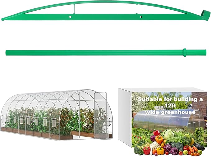 12ft Wide Greenhouse Arch Hoop Pole Bender Tool for High Tunnel Hoop Greenhouse Builds Bends 1-3/8'' Top Rail Fence Tube with Extension Pole for DIY Garden Structure
