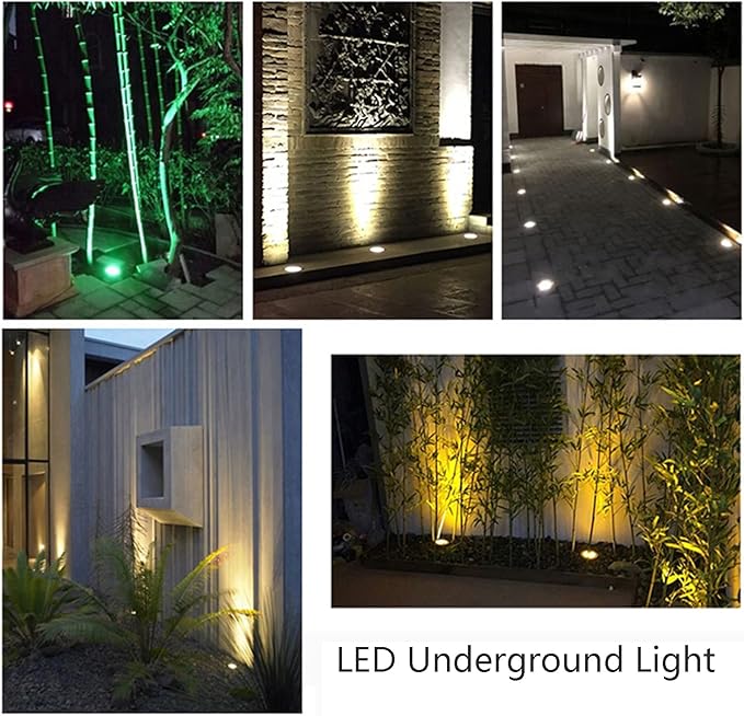 Outdoor Landscape Lights - LED Underground Light AC85-110V Recessed Spotlight IP66 Waterproof Ground Light for Walkway Garden Courtyard Step Decorative Landscape Lamp (Purple 15W)