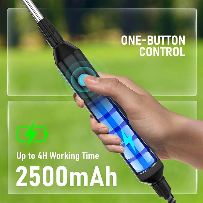 2 Gallon Battery Powered Garden Sprayer Electric Backpack Sprayer Garden Yard Lawn Sprayer with 5 Mist Nozzles &amp Retractable Wand &amp Adjustable Strap for Lawn Weed Yard