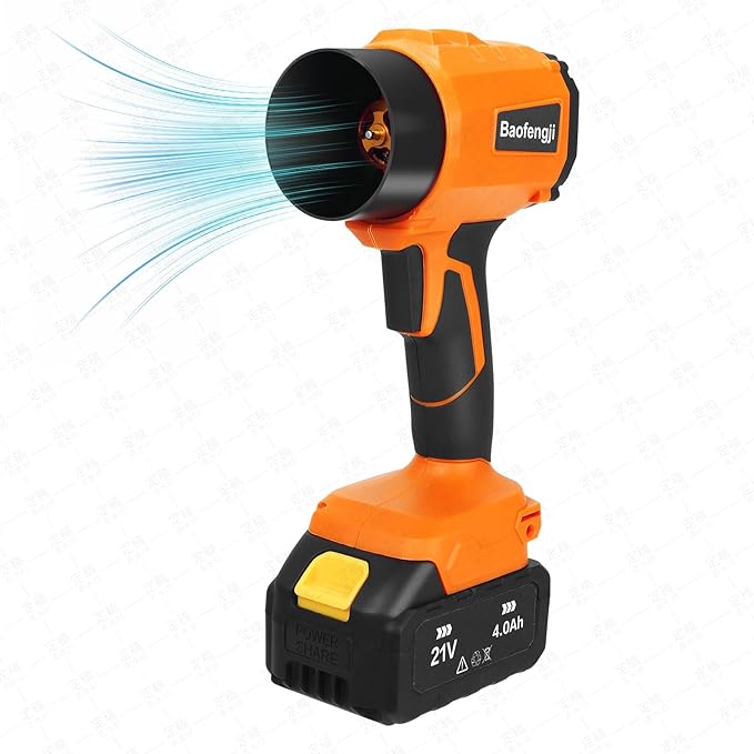 Cordless Leaf Blower Dust Cleaner Handheld Electric Air Duster Jet Dry Mini Blower Turbo Fan for Cars Computer Lawn Care Patio Cleaning by 2PCS Batteries
