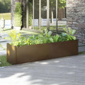 Wooden Garden Planter Box Raised Garden Bed Indoor Outdoor Planter Outdoor Wood Raised Garden Bed for Vegetables Flowers Herbs Honey Brown 78.7x19.7x19.7 Solid Wood Pine-275