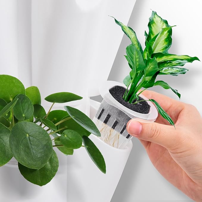 Hydroponics Growing Tower - 10-Layer 50 Slots Vertical Layered Hydroponic Tower Vegetable Planting Towers for Indoor Outdoor Gardens House Fruits and Vegetables-Silent Pump