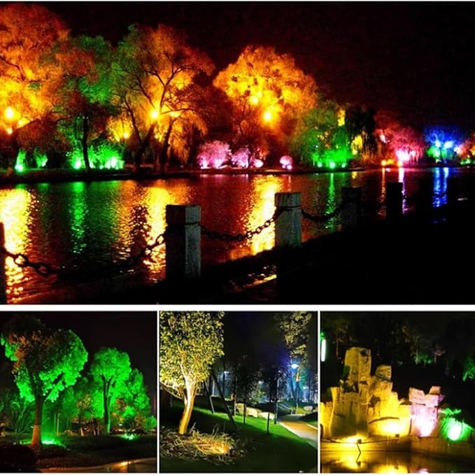 Outdoor Spotlight Ground Floodlight 220V Low Voltage Led Beam Light IP65 Waterproof Landscape Tree Light for Garden Patio Pathway Construction Searchlight(White20W)